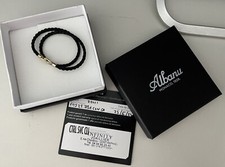 Bracelet Albanu Or Jaune 18 Carats 750 Double Cordon Crin De Cheval Chickasaw 15