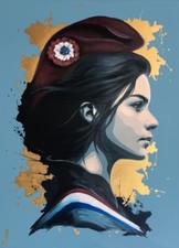 PLAQUE EN MÉTAL  portrait