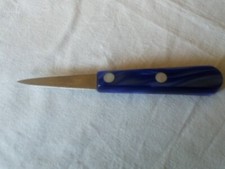 Couteau à huitre vintage manche bleu nacré RC Inox France