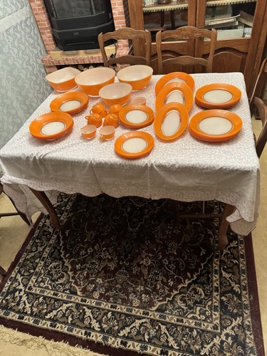 Service vaisselle orange - service,