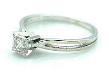 MAGNIFIQUE BAGUE SOLITAIRE CARRE OR 18 CARAT - DIAMANT 0.10 CARAT - 1,78 g