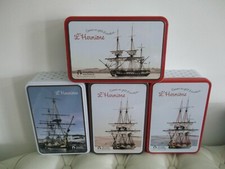 Lot NEUF 4 boîtes métal L'HERMIONE - Les P'tits Amoureux - Massilly - France