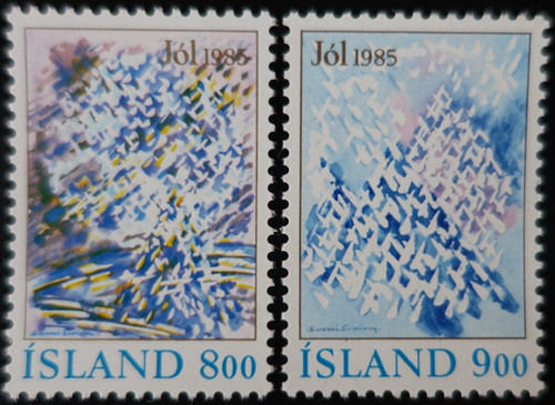Timbres islande noël - d',