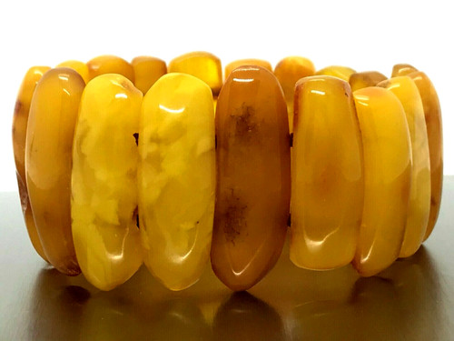 Ancien bracelet ambre vintage - bracelet,