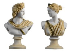 Lot de 2 bustes statues