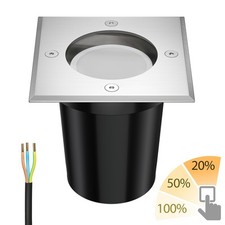 Luminaire encastré de sol RELI pour l'extérieur acier inoxydable carré IP67