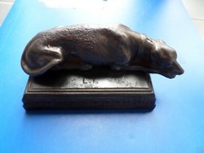 Ancien Presse Papier, en fonte de fer ,XIX siècle , Lévrier , Publicitaire 