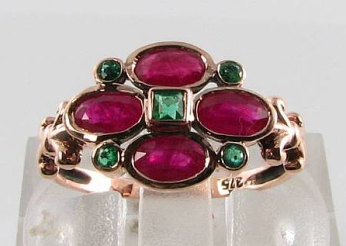 Bague art déco rose 9 - bague,