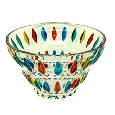 Murano Verre Bonbon Candy Plat Bol Bijoux Plateau Multi Vert Bleu Rouge