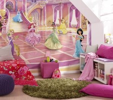 Papier Peint Disney Princess 368x254 Cm Photo Mur Décor Rose Chambre Fille