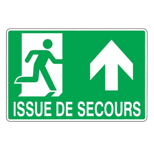 Plaque métal issue - de, secours