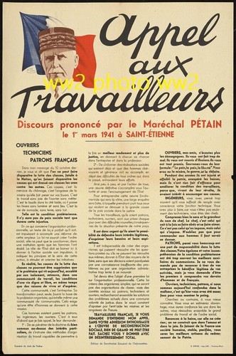 Ww2 photo vichy pétain cjf - ww2,