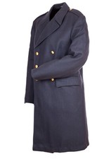 Super Manteau Laine Double Boutonnière Vintage Militaire Nordique Air force Col