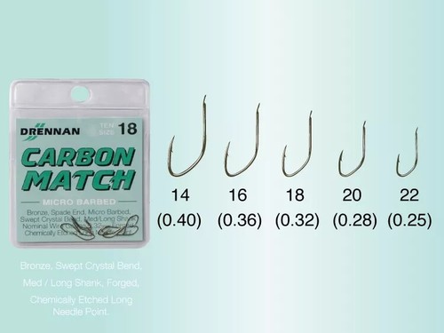 Hameçon drennan carbon match - hameçon,