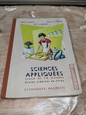 SCIENCES APPLIQUEES CLASSE DE FIN D'ETUDES ECOLES URBAINES DE FILLES 1958