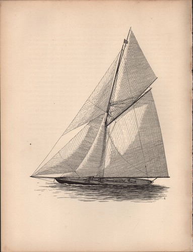 1936 voile bateau imprimé - bateau,