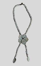 SUBLIME COLLIER PERLES CULTURE BAROQUES FLEUR NACRE ! 