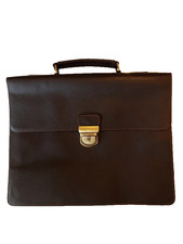Porte-documents en cuir marron