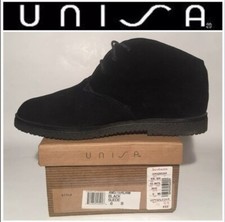 Great Deal!! - UNISA -  Black Genuine Suede / Lace Up Boots  (brand NEW ) Size 6
