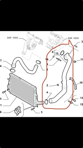 Hose durite turbo alfa - durite, romeo