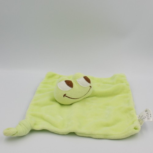 Doudou plat grenouille verte