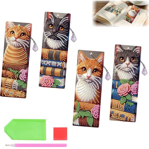 4pcs chats diamond painting - chats,