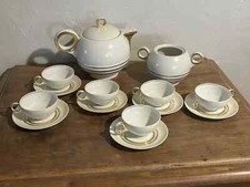 SERVICE CAFE THÉ SUCRIER 6 TASSES CHARLES AHRENFELDT VINTAGE ART DECO LIMOGES