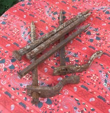 Pair French antique shutter stoppers 1800 Forged Tie Spike Holder Barn Door Iron