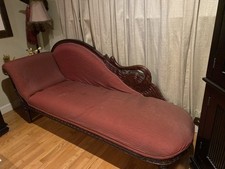Red Chaise Lounge With