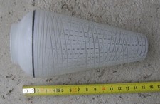 TULIPE verre traits blancsLUSTRE LAMPE DESIGN SCANDINAVE VINTAGE 60 s