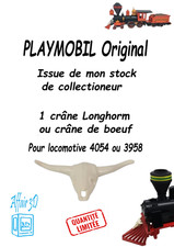 Pièce originale Playmobil train western - 1 crane de bœuf - Longhorn