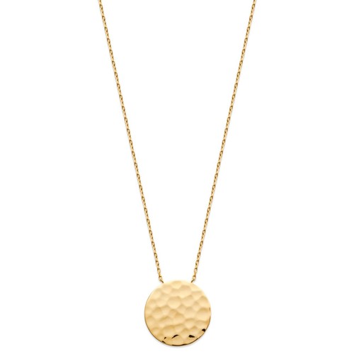 Collier pendentif rond plaqué