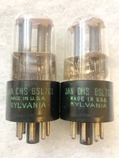 Paire assortie Sylvania JAN CHS 6SL7GT VT-229 Bad Boys NOS 1952