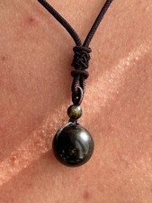 Collier en obsidienne noire