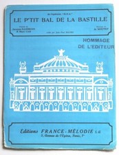 Partition sheet music JEAN-PAUL MAURIC : Le P'tit Bal de la Bastille *60's PARIS