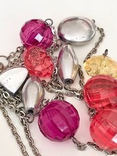 Collier sautoir multicolore et