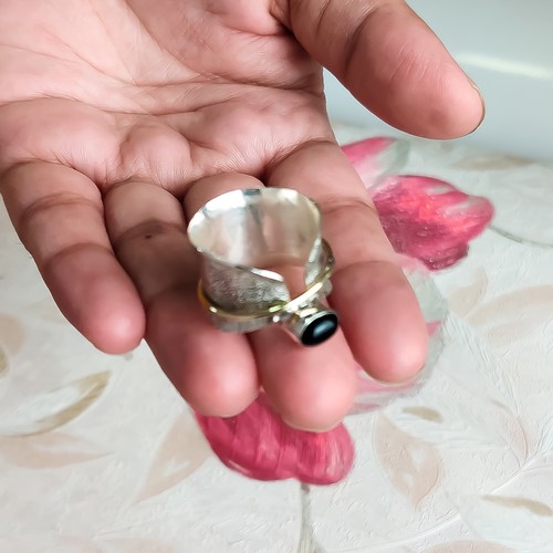 Bague toupie argent - toupie, en