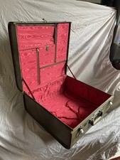 Malle Valise Cabine Coffre  WILT Cuir Art Déco suitcase luggage Vanity Vintage