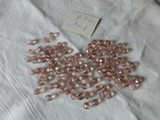 lot 100 PERLES anciennes en cristal bohème à facettes rose mauve 8 mm