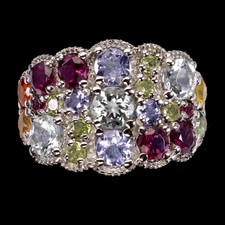 925 Bague en Argent Rond