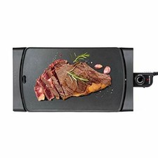 Plancha Grill Electrique 2600W Plaque Cuisson Antiadhésive Uniforme PortatifNoir