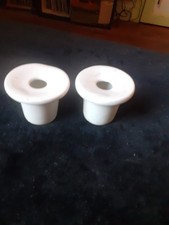 Deux encriers ancien en porcelaine blanche de Limoges pour bureau d'écolier