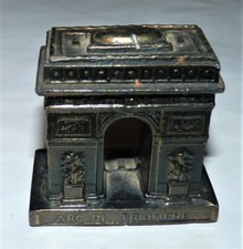 VINTAGE PRESSE PAPIER SCULPTURE REGULE ARC DE TRIOMPHE PARIS BE
