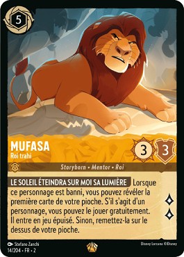 Lorcana mufasa roi trahi - lorcana,