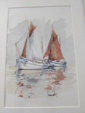 AQUARELLE MARINE THONIER EN