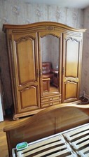 chambre à coucher - Armoire 3p, lit 190x140, 2 chevets chêne massif