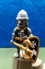 Playmobil Chevalier Knight Croisé Crusader Malte Moine Château Custom Vintage
