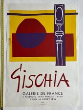 Gischia galerie de France 1954 Mourlot lithograph vintage poster