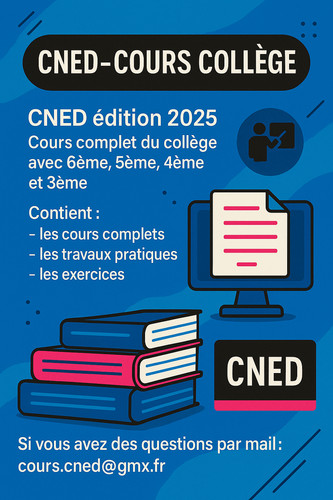 Cned cours college complet - -,