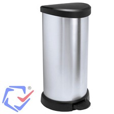 Poubelle métallisé avec